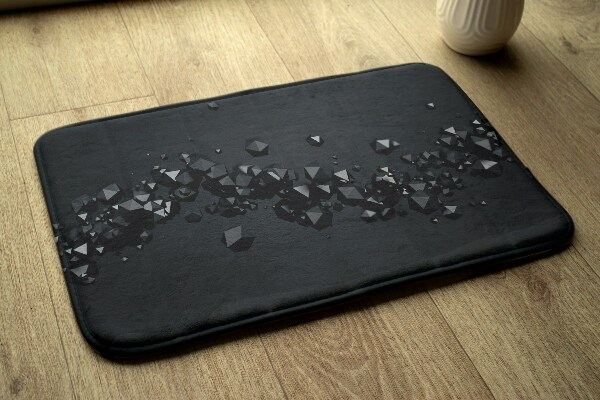 Tapis Polyèdres noirs 3D