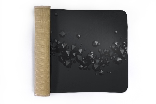 Tapis Polyèdres noirs 3D
