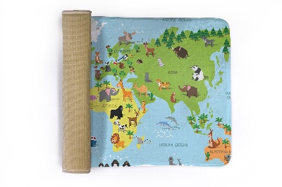 Tapis Carte du monde des animaux