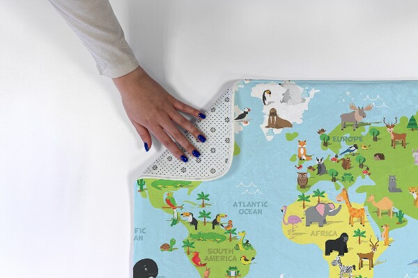 Tapis Carte du monde des animaux
