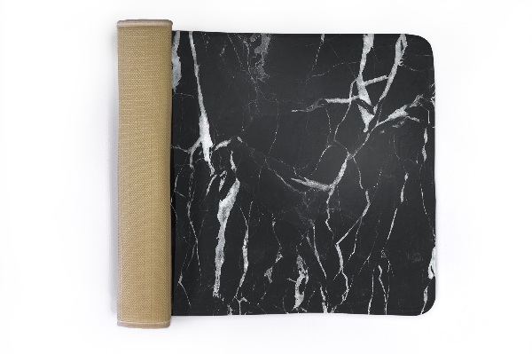 Tapis Motif de marbre noir