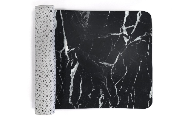 Tapis Motif de marbre noir