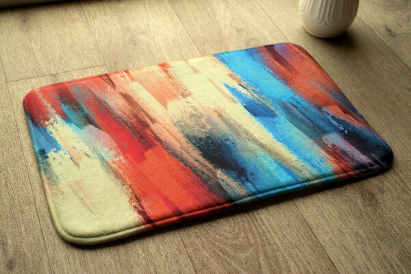 Tapis Coups de pinceau abstraits colorés