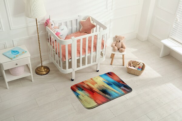 Tapis Coups de pinceau abstraits colorés