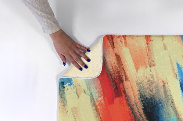 Tapis Coups de pinceau abstraits colorés