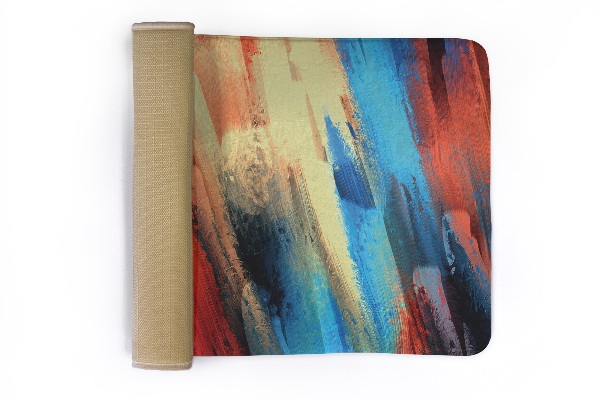 Tapis Coups de pinceau abstraits colorés
