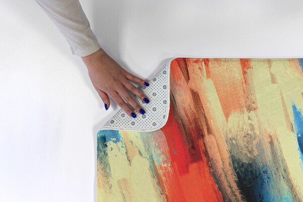 Tapis Coups de pinceau abstraits colorés
