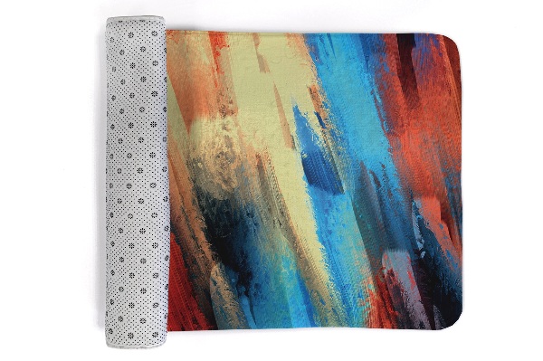 Tapis Coups de pinceau abstraits colorés