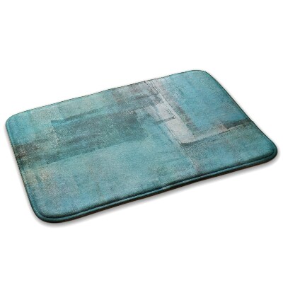 Tapis Rectangles abstraits dans les tons de bleu