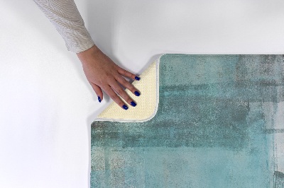 Tapis Rectangles abstraits dans les tons de bleu