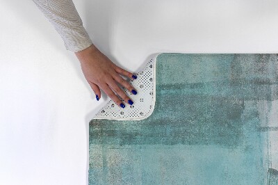 Tapis Rectangles abstraits dans les tons de bleu