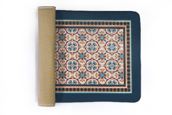 Tapis Motif géométrique avec ornements végétaux