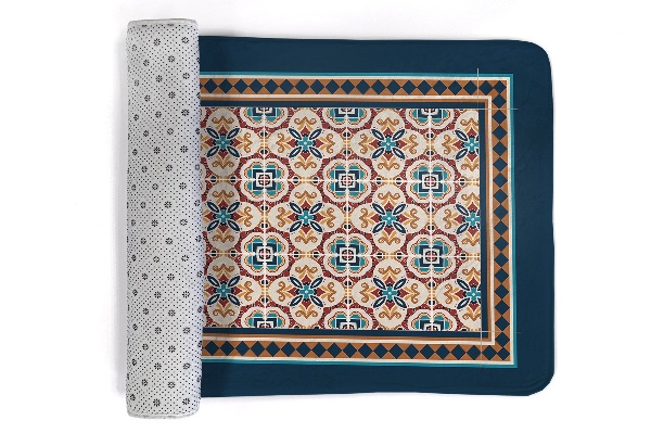 Tapis Motif géométrique avec ornements végétaux