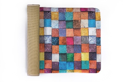 Tapis Cubes en bois colorés