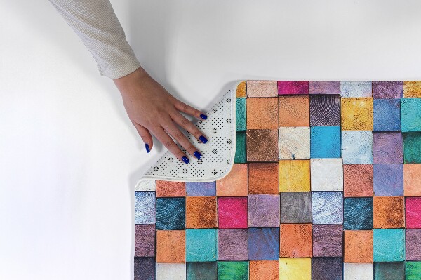 Tapis Cubes en bois colorés