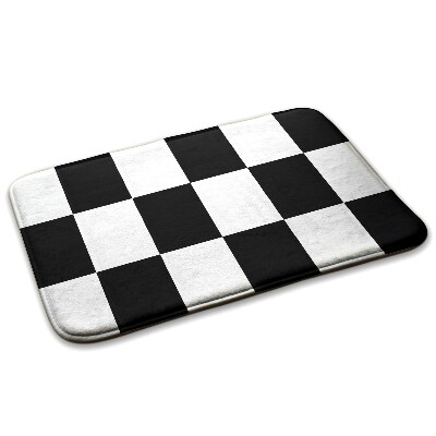 Tapis Motif en damier noir et blanc