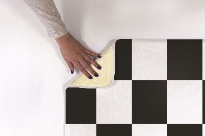 Tapis Motif en damier noir et blanc