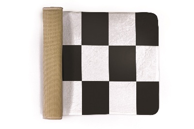 Tapis Motif en damier noir et blanc