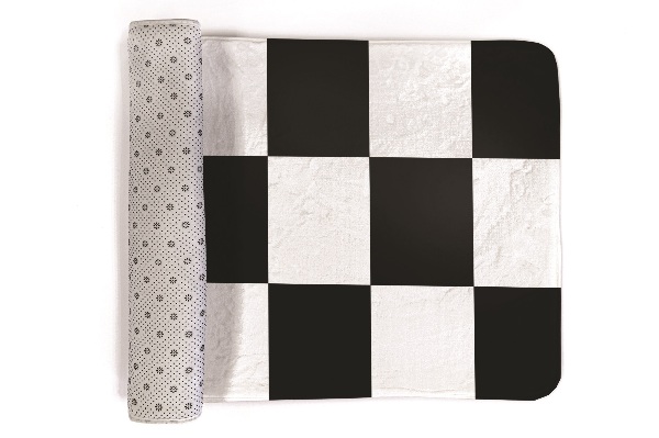 Tapis Motif en damier noir et blanc