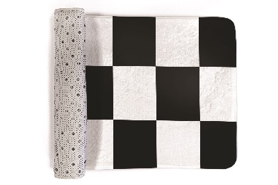 Tapis Motif en damier noir et blanc