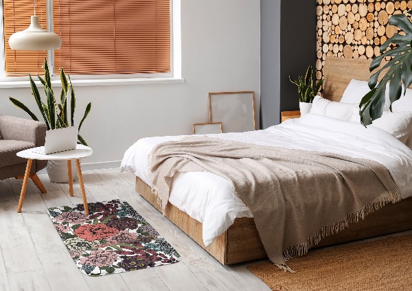 Tapis Animaux africains et plantes tropicales.