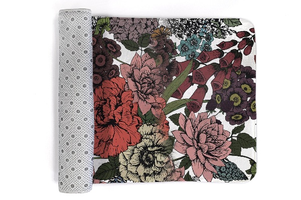 Tapis Animaux africains et plantes tropicales.
