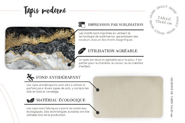 Tapis Motif de feuilles