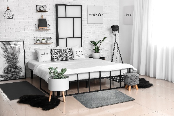 Tapis Imitation de marbre dans les tons gris.