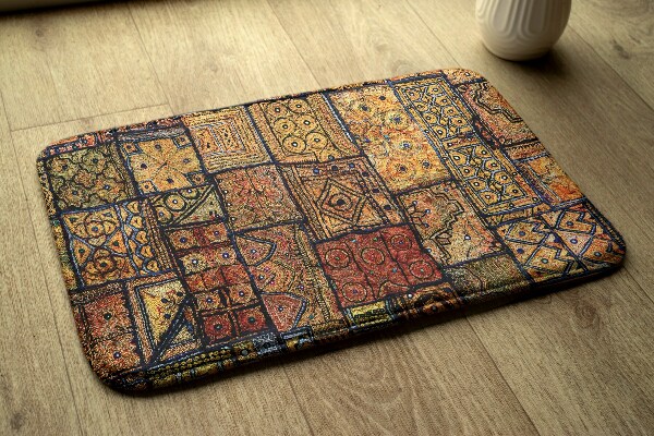 Tapis Tissu avec broderie