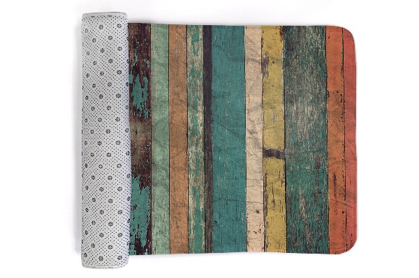 Tapis Planches de bois verticales