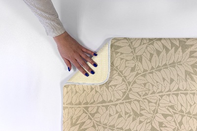 Tapis Feuilles beiges