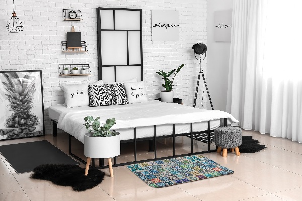 Tapis Carreaux avec motifs
