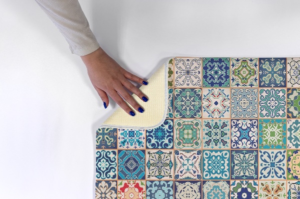 Tapis Carreaux avec motifs