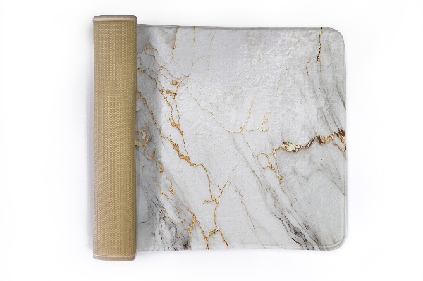 Tapis Motif de marbre dans les tons de beige.
