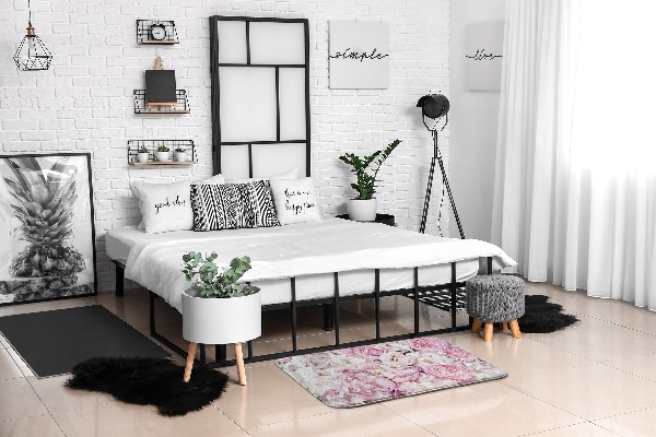 Tapis Fleurs de pivoines roses et blanches