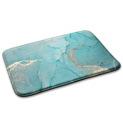 Tapis Motifs abstraits de marbre dans les tons de turquoise