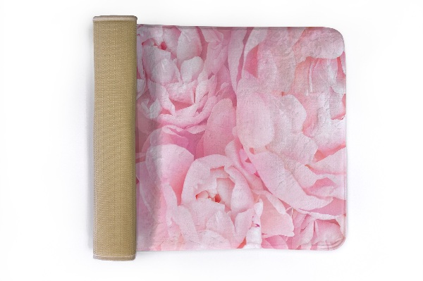 Tapis Fleurs de pivoine rose