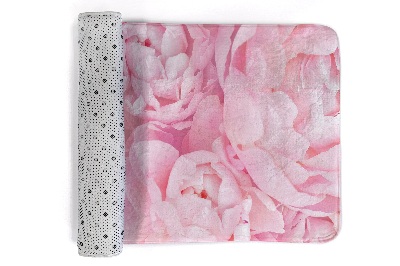 Tapis Fleurs de pivoine rose