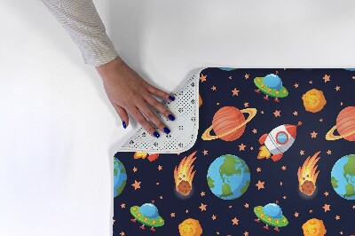 Tapis Planètes, fusées et espace