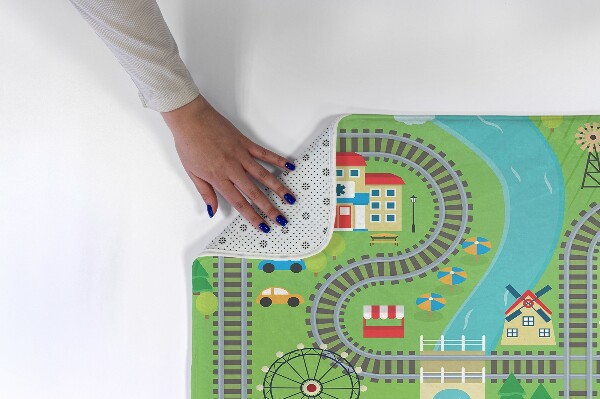 Tapis Ville avec voies ferrées