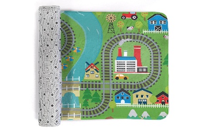 Tapis Ville avec voies ferrées