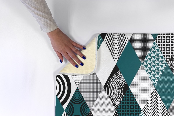 Tapis Motifs géométriques en losanges et cercles