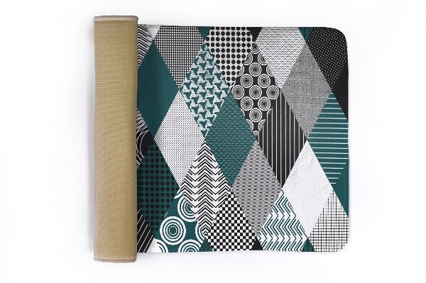 Tapis Motifs géométriques en losanges et cercles