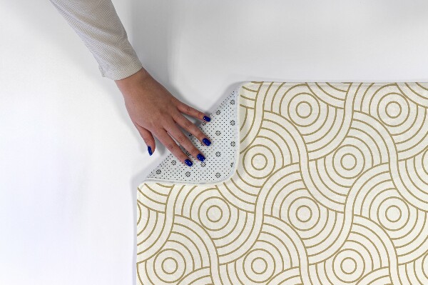 Tapis Cercles concentriques avec lignes ondulées