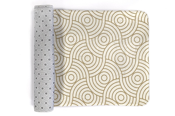 Tapis Cercles concentriques avec lignes ondulées