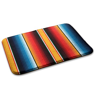 Tapis Rayures horizontales colorées de style mexicain