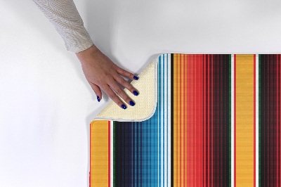 Tapis Rayures horizontales colorées de style mexicain