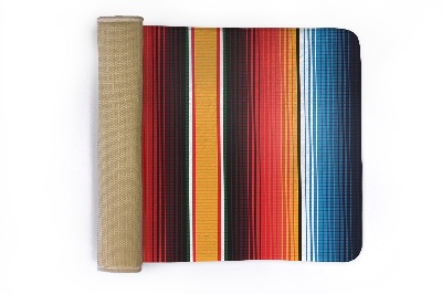 Tapis Rayures horizontales colorées de style mexicain