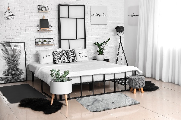 Tapis Damier noir et blanc.