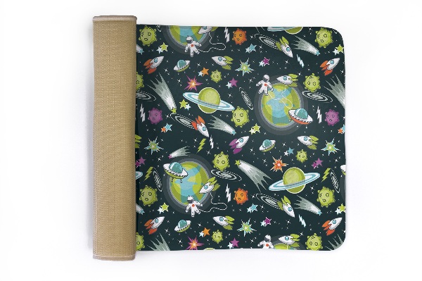 Tapis Motifs spatiaux avec planètes et fusées